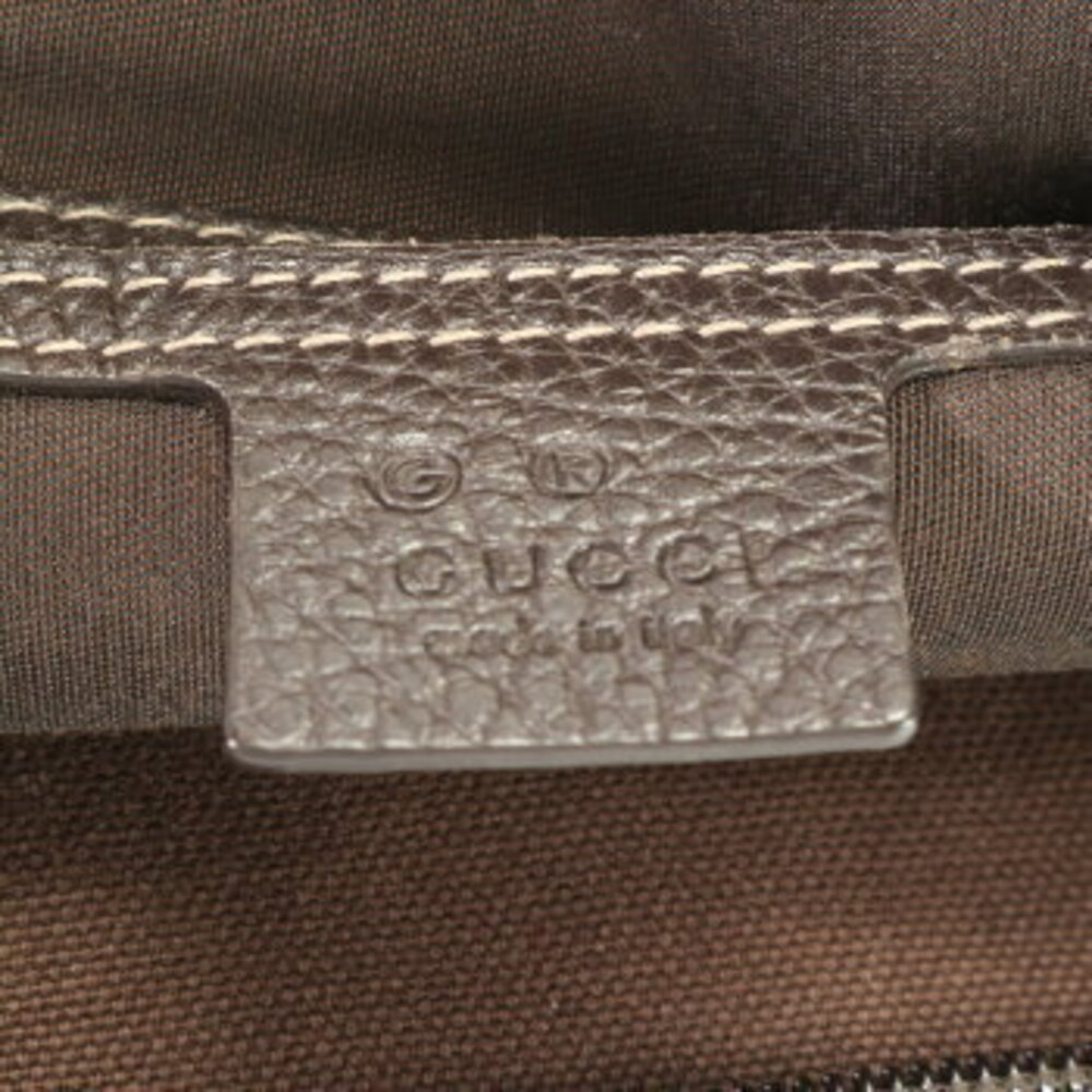 Gucci brown shoulder leather Abbey crossbody bag GG Crystal - Picture 13 of 14